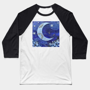 Moonlight Magic Mixed Media Baseball T-Shirt